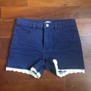 NWOT H&M Navy Blue Shorts, Size 13/14